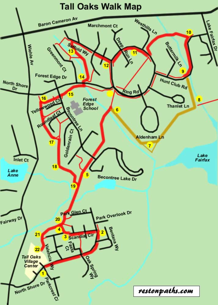 The yellow circles are to help define the route.