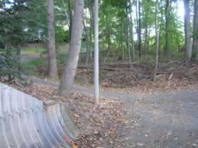 After leaving the tunnel turn left at the intersecting trail.