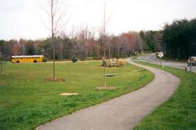 Turn right and follow the trail up hill along Lake Newport Rd.