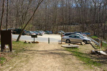 The walk ends back at the parking lot that is almost filled.