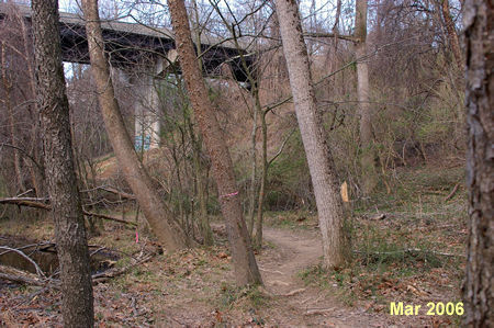 The trail passes under Old Dominion Dr.