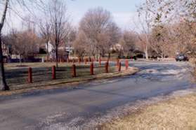 After a 2 block walk arrive back at the parking lot for Peterson Lane Park.