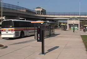 A number of stops are located within the terminal for the many routes served here.
