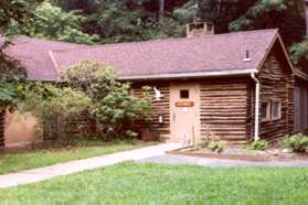 The trail passes the nature center building.  Take the sidewalk for a short distance.