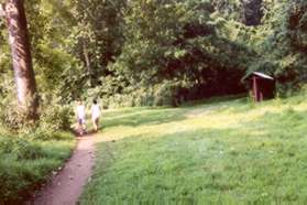 The display to the right is next to a trail to Weant Dr.