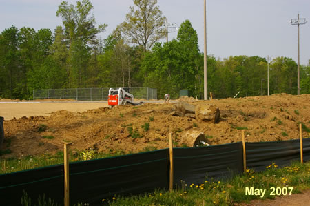 The Park Authority was getting the field ready for artificial turf in 2007.