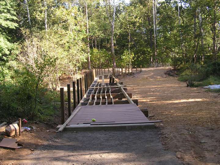 Boardwalk floor started.