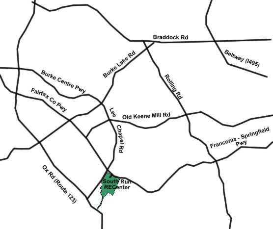 South Run vicinity map.