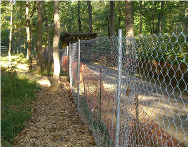 Mulch trail along Glade stream in Reston.