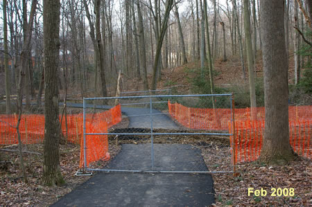 Third stream crossing looking south.