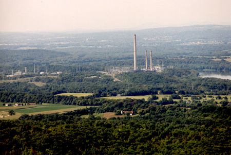 This is a view of the PEPCO power plant on the Potomac River.