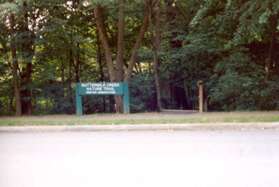 The path crosses the other end of the Buttermilk Creek Trail on Hunt Club Rd.