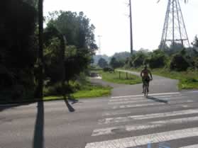 The trail crosses Hunter Mill Rd.