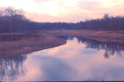 View from the dam towards the International Center.